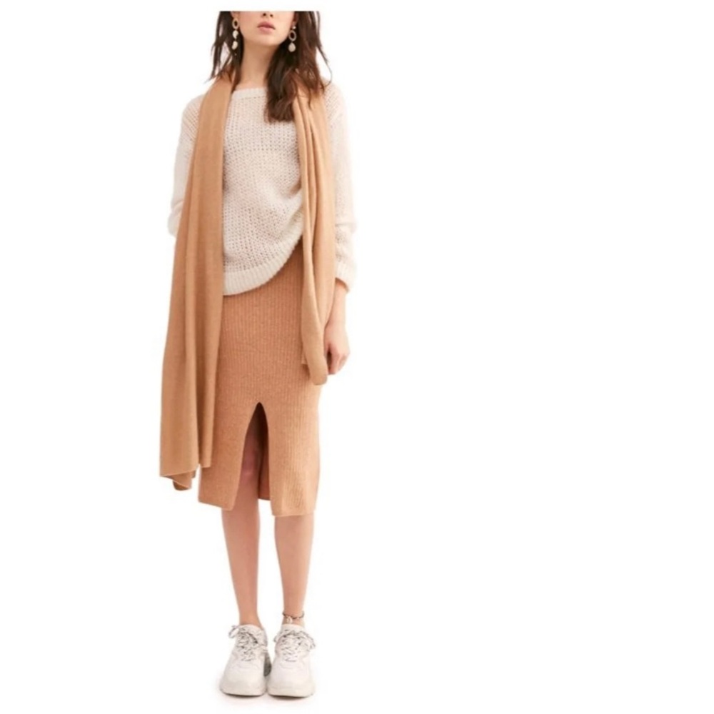 Free People Skyline Rib Midi Skirt